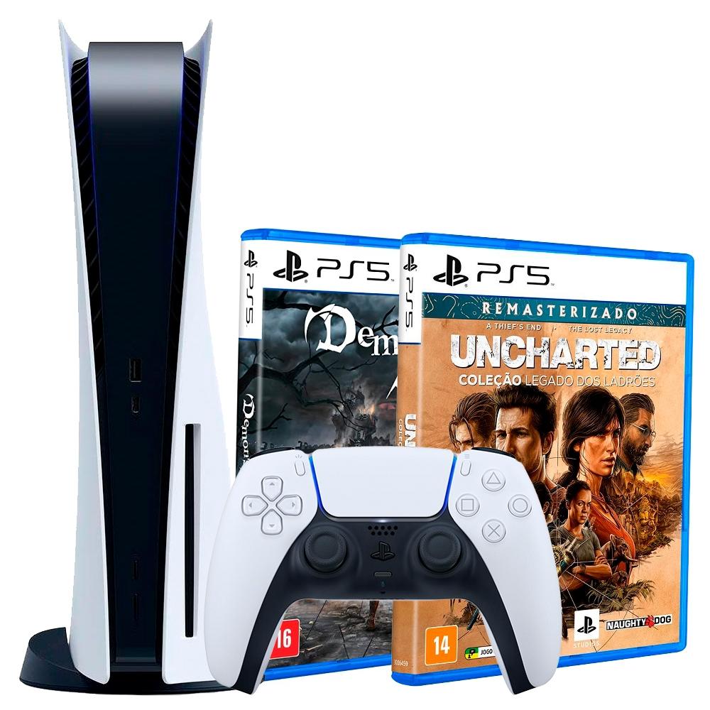 Console Playstation 5 - PS5 + Controle Dualsense Playstation 5 + Game  Uncharted: Colecao Legado Dos Ladroes - PS5 em Promoção na Americanas