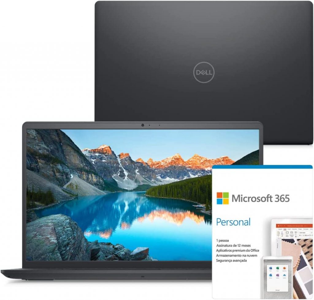 DELL Notebook Inspiron i15-i1100-A20PF 15.6″ Full HD 11ª Geração Intel Core i3 4GB 128GB SSD+1TB na nuvem Windows 11 Microsoft Office 365 Preto