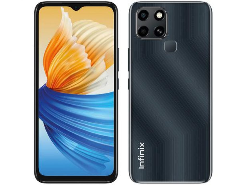 Smartphone Infinix Smart 6 Preto 64GB, 2GB de RAM, Câmera Dupla de 8MP, Bateria de 5000mAh, Tela 6.6” HD, Dual Chip