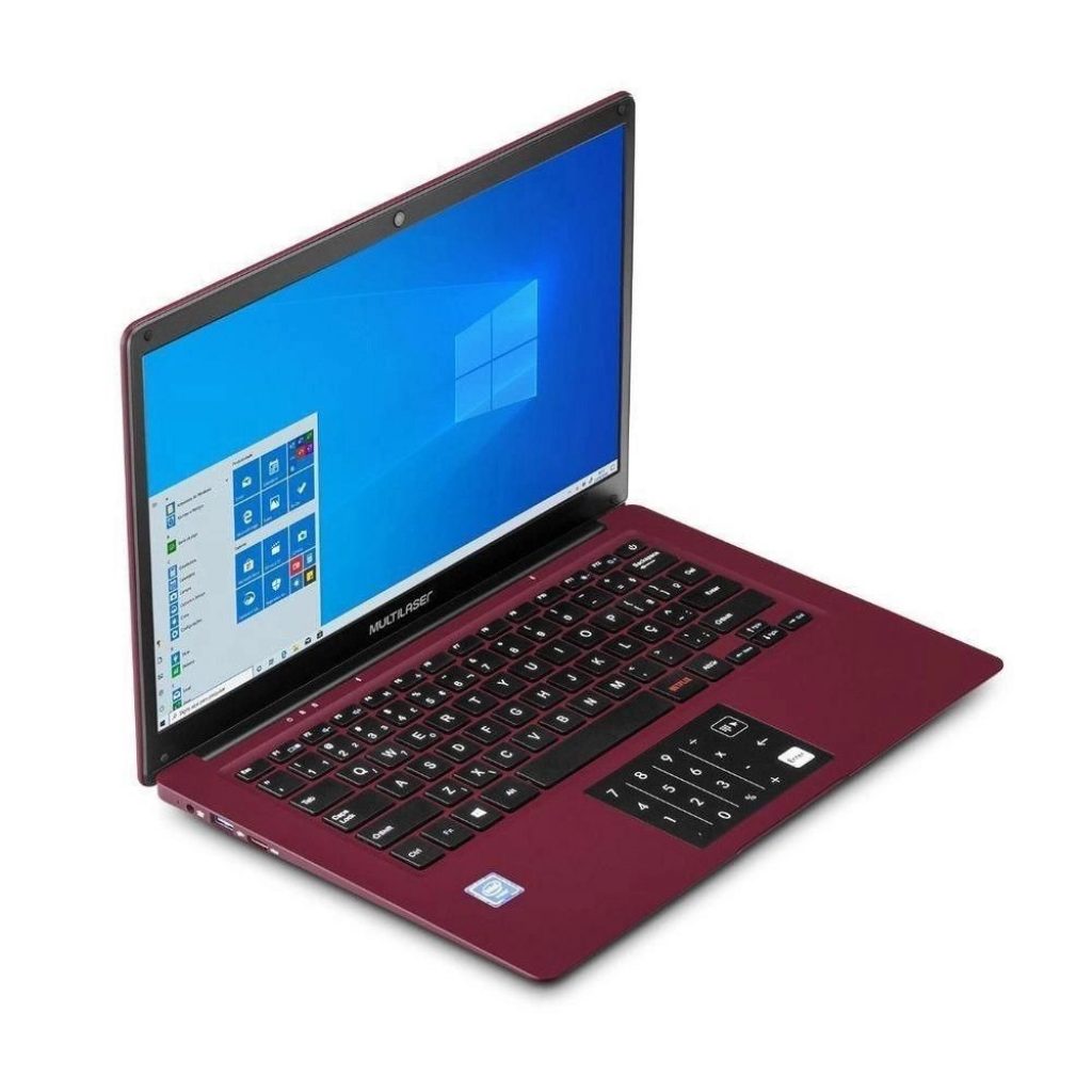 Notebook Legacy Cloud, com Windows 10 Home, Processador Intel Quadcore, Memoria 2GB 64GB, Tela 14,1 Pol. HD, Vinho – PC135 – Multilaser