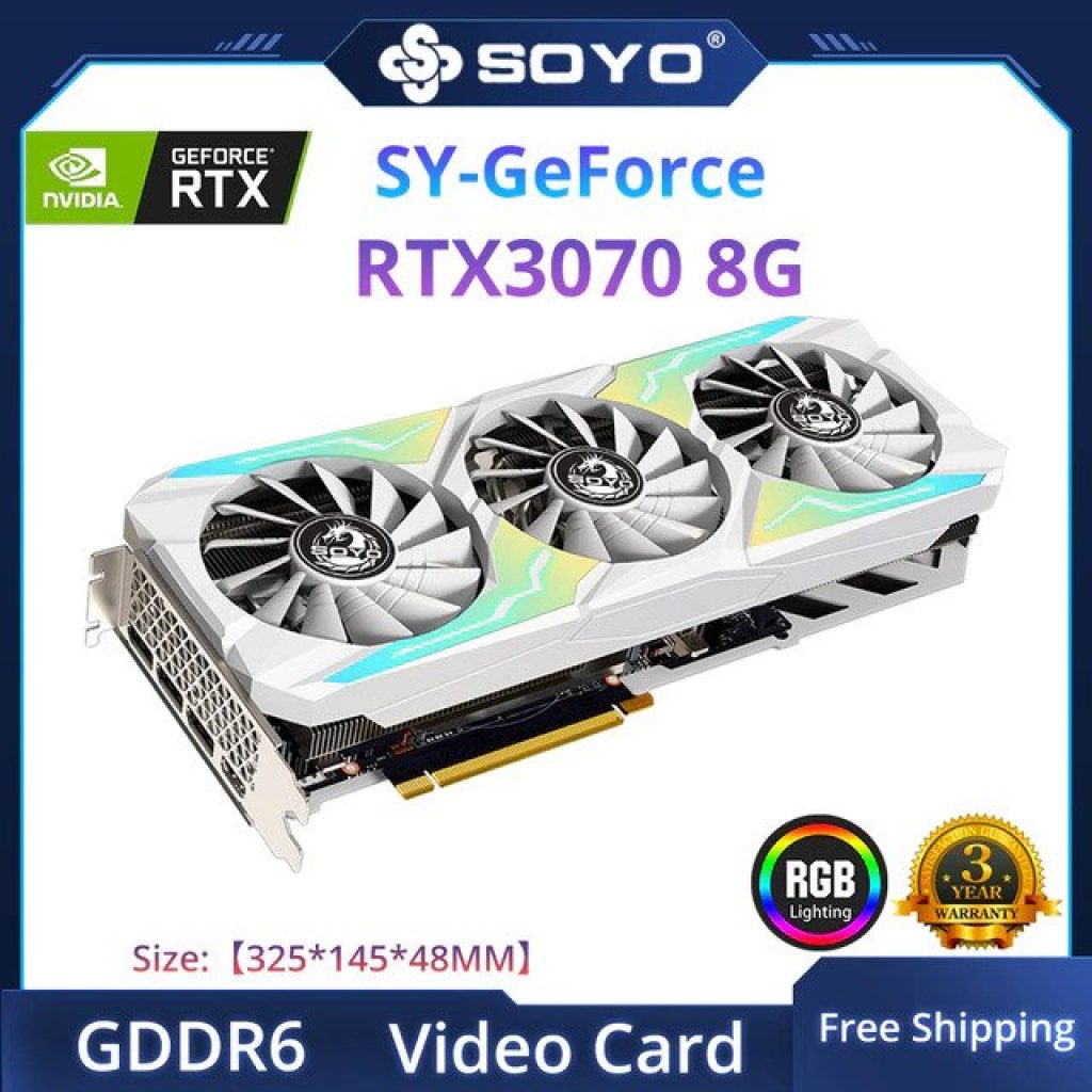 Placa de Vídeo Soyo RTX 3070 8GB GDDR6