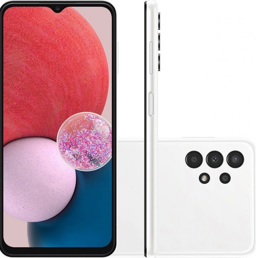 Smartphone Samsung Galaxy A13 128GB Branco 4G Tela 6,6″ Câmera Quádrupla 50MP Selfie 8MP Dualchip Android 12