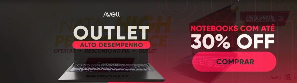 Notebooks em Outlet com até 30% de Desconto – Avell