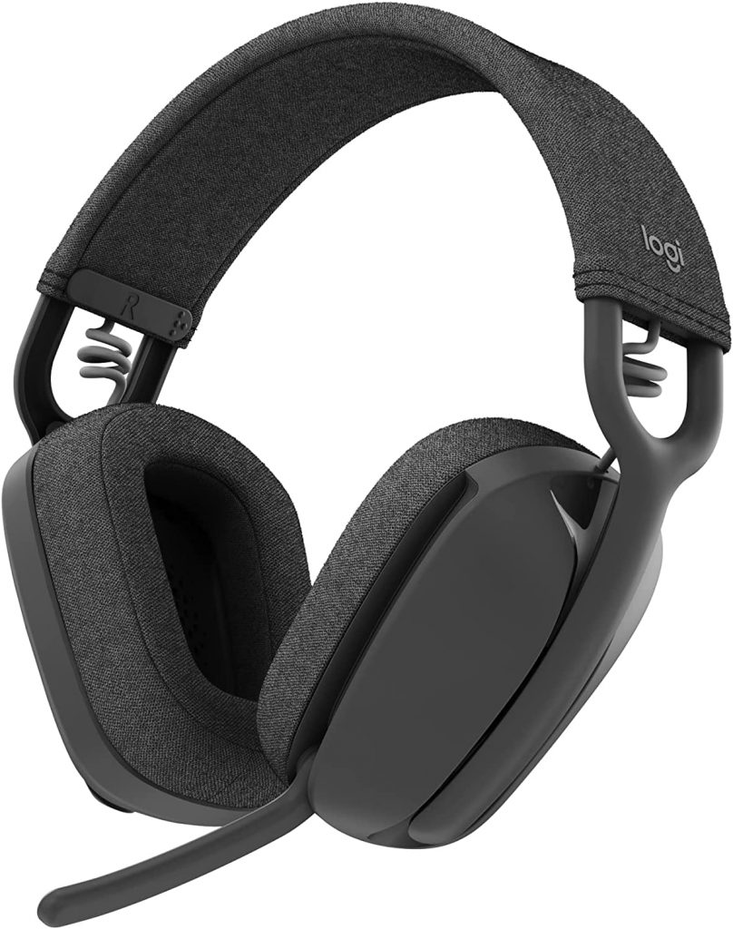 Headset Sem Fio Logitech Zone Vibe 100 Com Microfone Flip- to-Mute Com Cancelamento de Ruído, Conexão Bluetooth, Até 20h de Bateria, Design Leve e Confortável