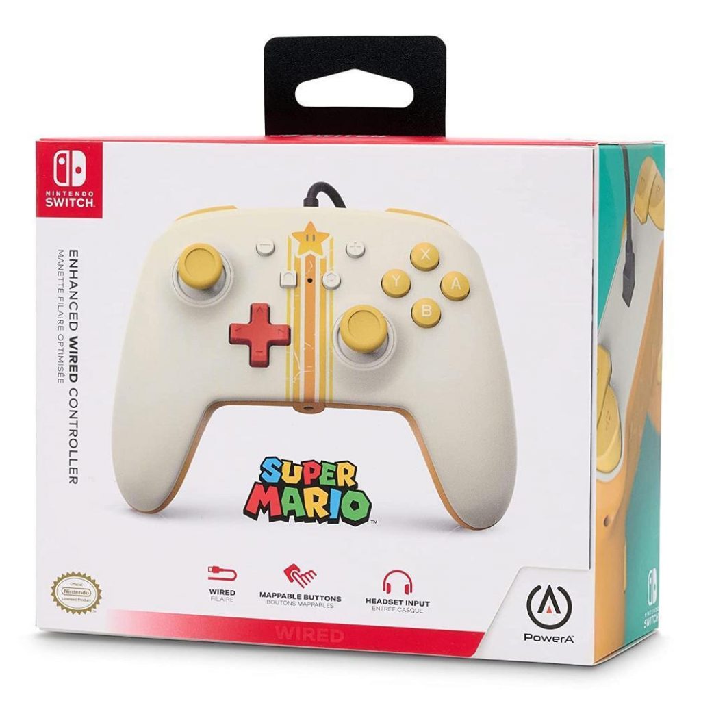 Controle Powera Com Fio Para Nintendo Switch Mario Vintage Star