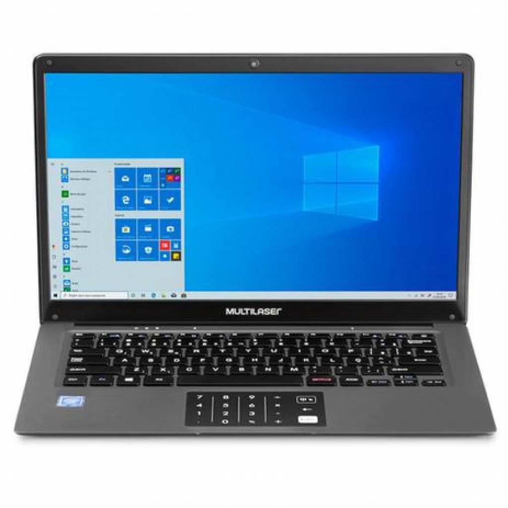 Notebook Intel Atom 2GB RAM 64GB Multilaser Legacy Cloud PC134 Windows 10 Home Cinza