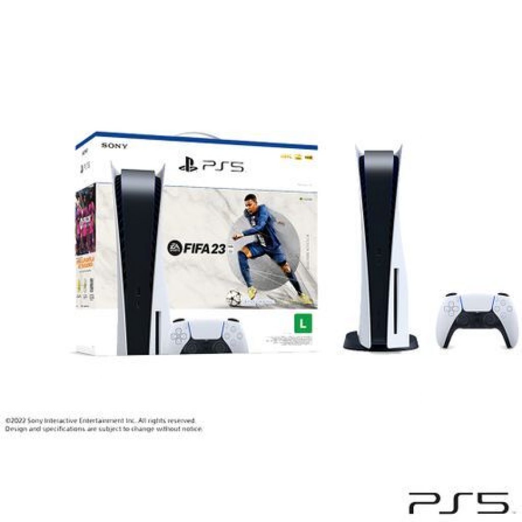 Console PlayStation®5 PS5 Sony 825GB com Disco + Jogo Fifa 23