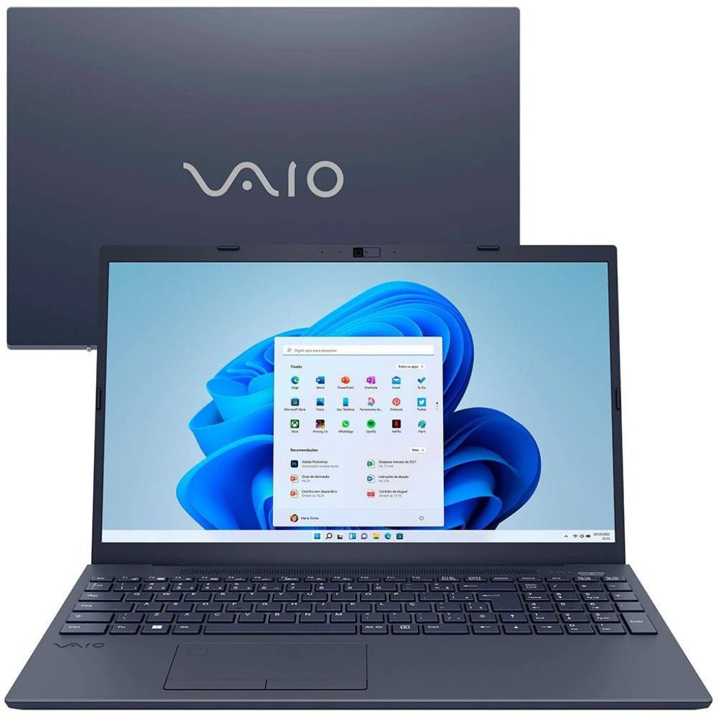 Notebook VAIO Core i3- 1115G4 8GB 256 SSD Tela Full HD 15.6″ Windows 11 FE15 VJFE55F11X-BO111H