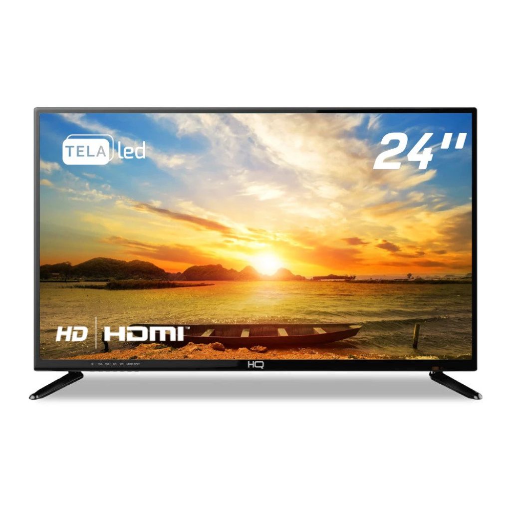 TV LED 24″ HQ 2 HDMI 2 USB 60Hz e Conversor digital externo