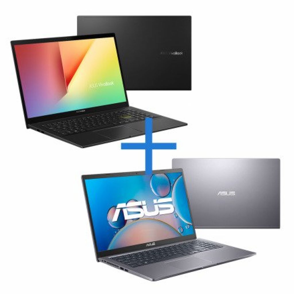Notebook ASUS VivoBook K513EQ-EJ682W Preto + Notebook ASUS X515MA-BR623 Cinza
