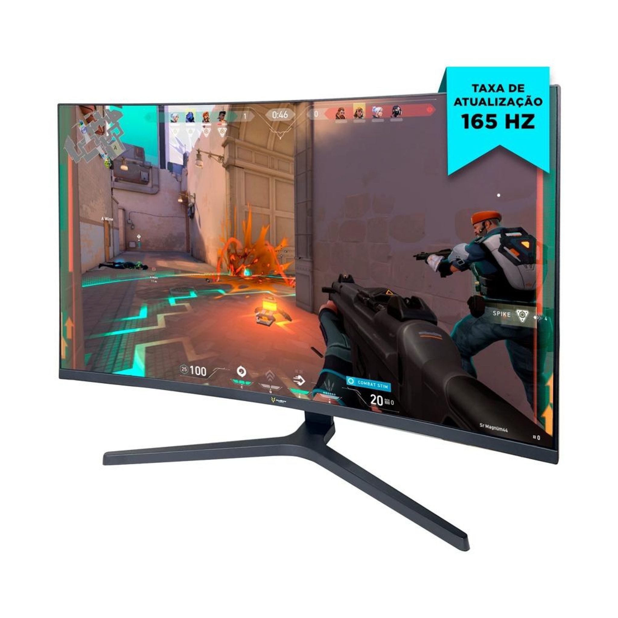 Monitor Gamer Husky 700 27 LED, Curvo Wide, WQHD, 165Hz, 1ms, HDMI e