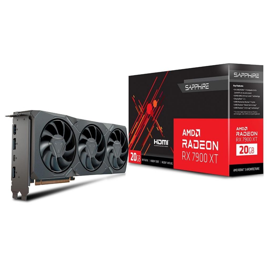 Placa de Vídeo RX 7900 XT Gaming Graphics Card With Sapphire AMD Radeon, 20GB GDDR6, AMD RDNA 3 – 21323-01-20G