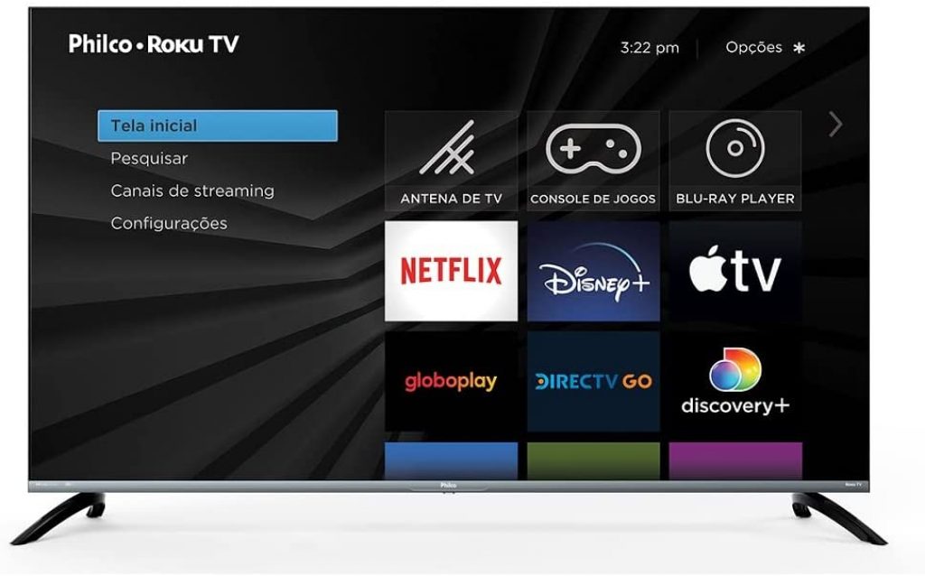 Smart TV Philco 50″ 4K PTV50G70R2CSGBL HDR10 Dolby Audio 4X HDMI 2.0 WiFi Roku TV