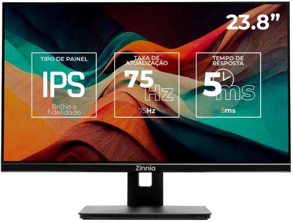 Monitor Zinnia Zeugo, 23.8 Pol. Ips, Fhd, 5ms, 75hz, Freesync, Hdmi/vga, Zno-zgo24-bl01