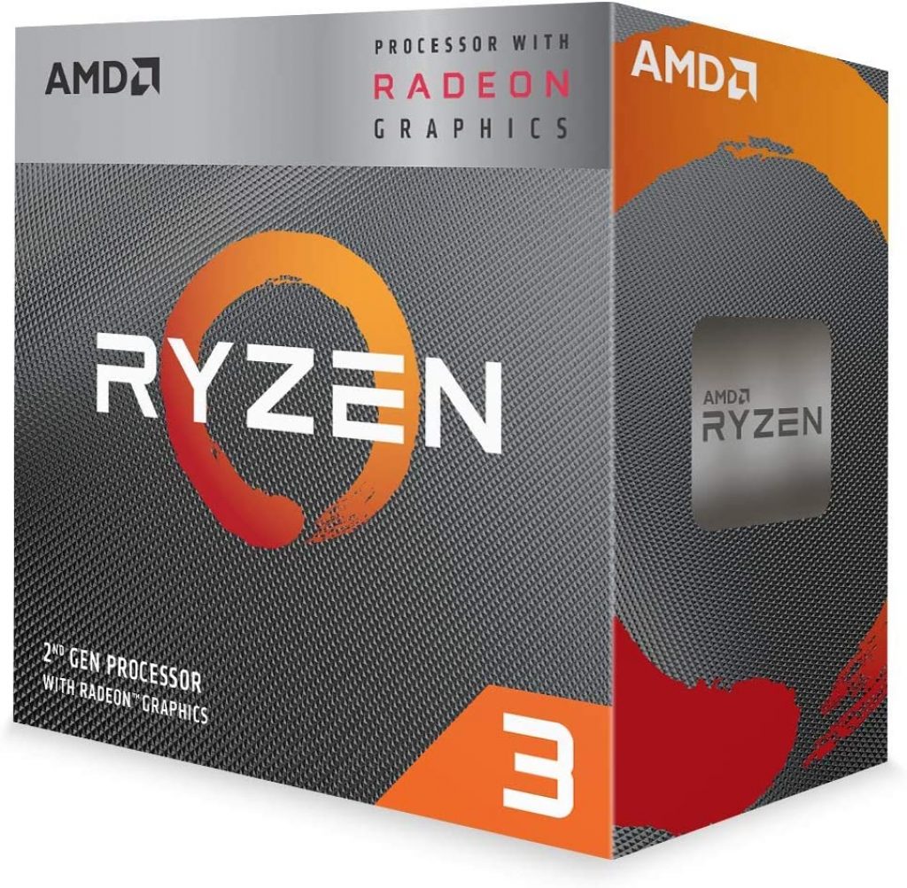 Processador AMD Ryzen 3 3200G, 3.6GHz (4GHz Max Turbo), Cache 4MB, Quad Core, 4 Threads, AM4 – YD3200C5FHBOX