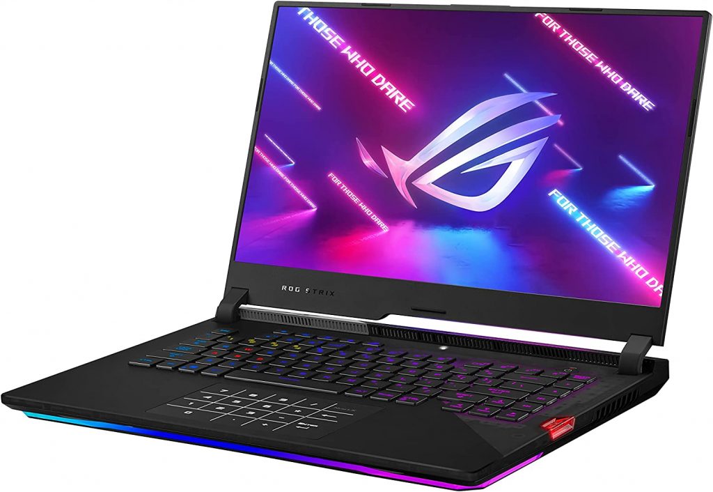 ASUS Laptop para jogos ROG Strix Scar 15 (2021), tela FHD tipo IPS de 15,6 polegadas 300 Hz, NVIDIA GeForce RTX 3080 (130 W), 8 núcleos AMD Ryzen 9 5900HX,Windows 10 Home, com cabo HDMI (32 GB RAM | SSD PCIe de 2 TB)
