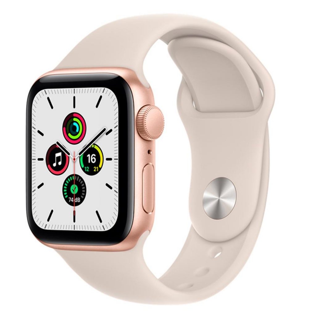 Apple Watch SE 40mm GPS, Case de Alumínio Dourado, Sport Band Estelar -MKQ03LL/A