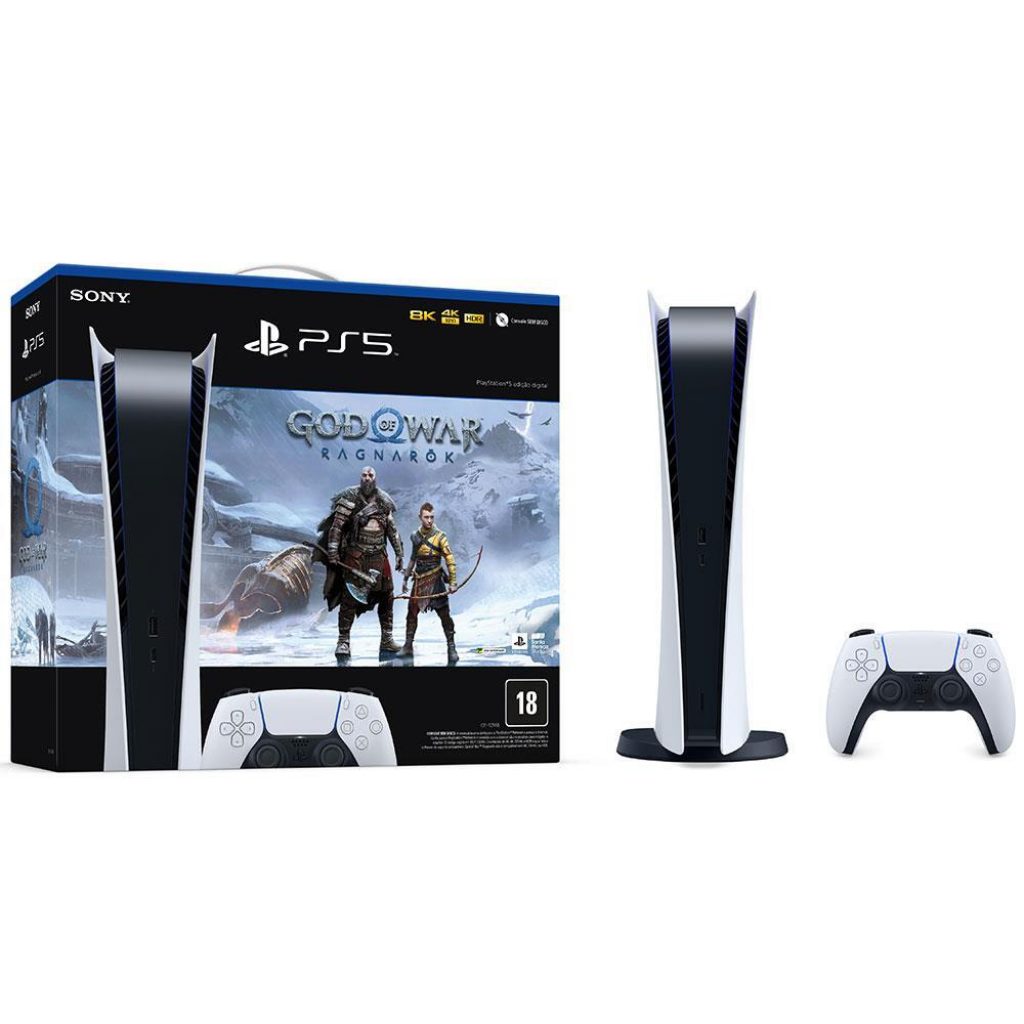 Console Playstation 5 Digital Edition 825GB SSD God of War Ragnarok Bundle