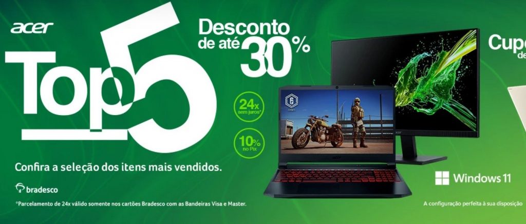 Cupom de Desconto ACER