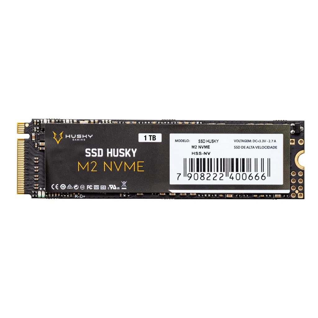 SSD Husky Gaming 1TB, M.2 NVMe, Leitura: 2400 MB/s e Gravação: 1800 MB/s, Preto – HGML025
