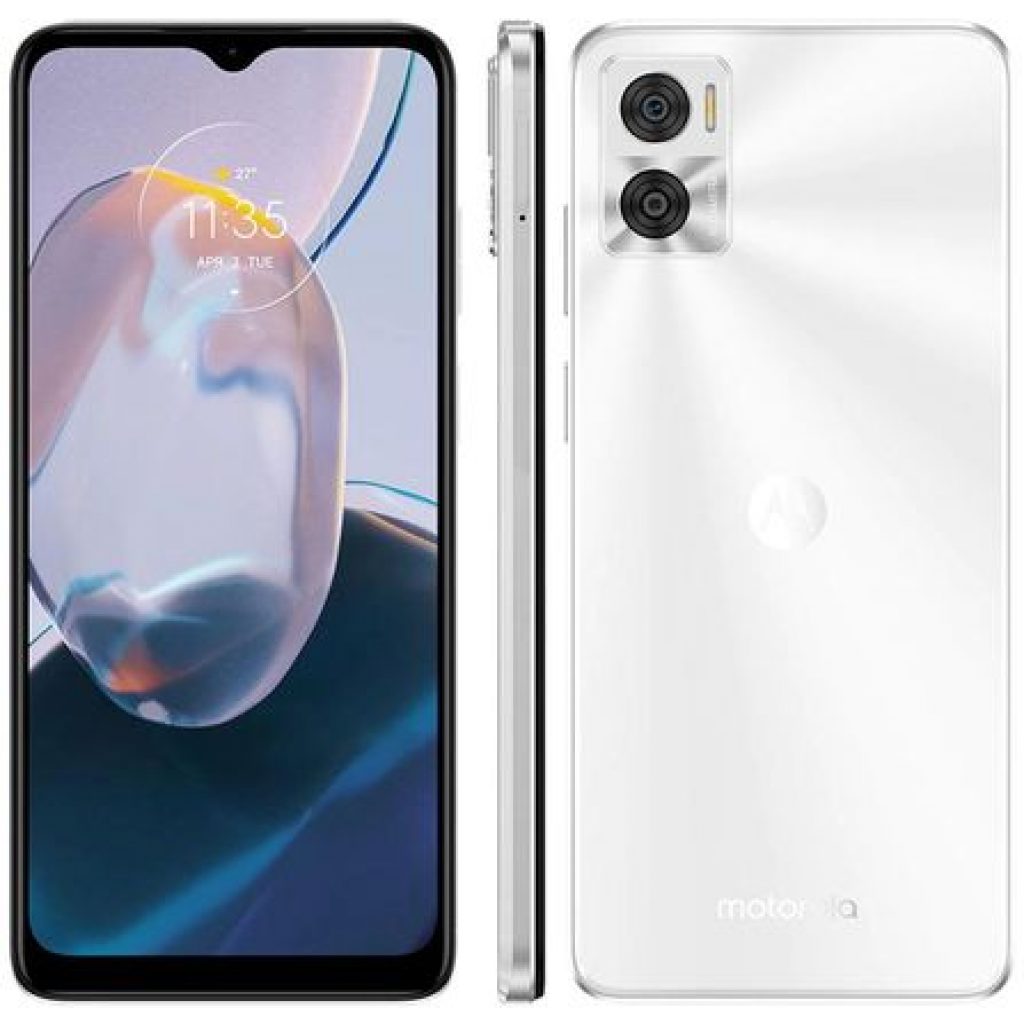 Smartphone Motorola Moto E22 32GB 2GB RAM Tela de 6.5″ Dual Chip Câmera Dupla 16MP – Branco