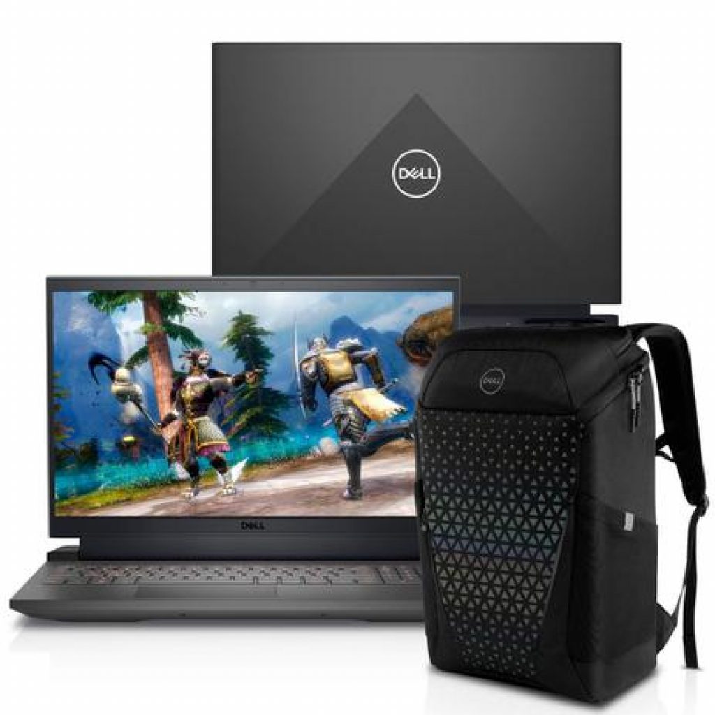 Notebook Gamer Dell G15-i1200-M10BP 15.6″ FHD 12ª Geração Intel Core i5 8GB 256GB SSD NVIDIA RTX 3050 Win 11 com Mochila