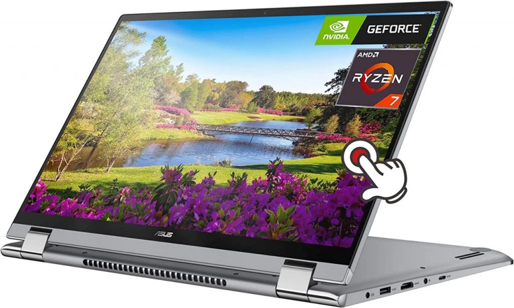 Laptop ASUS ZenBook 2-in-1 15.6” Touch 360° Flip| AMD Ryzen 7 5700U(Beat i7-1180G7) | NVIDIA GeForce MX450 | Backlit KB | Windows 11 | Harman/kardon | w/Mouse Pad (8GB RAM | 256GB SSD)