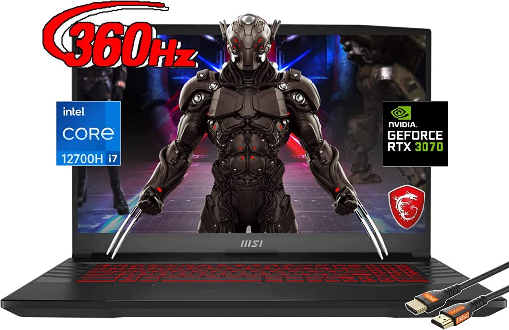 MSI Pulse GL76 17,3″ 360Hz Intel 14-Cores i7-12700H NVIDIA GeForce RTX 3070 Retrolit KB WiFi 6 Bluetooth 5.2 RJ-45 Hi-Res Audio Webcam Win11 W/HDMI (32GB RAM| 1TB SSD)