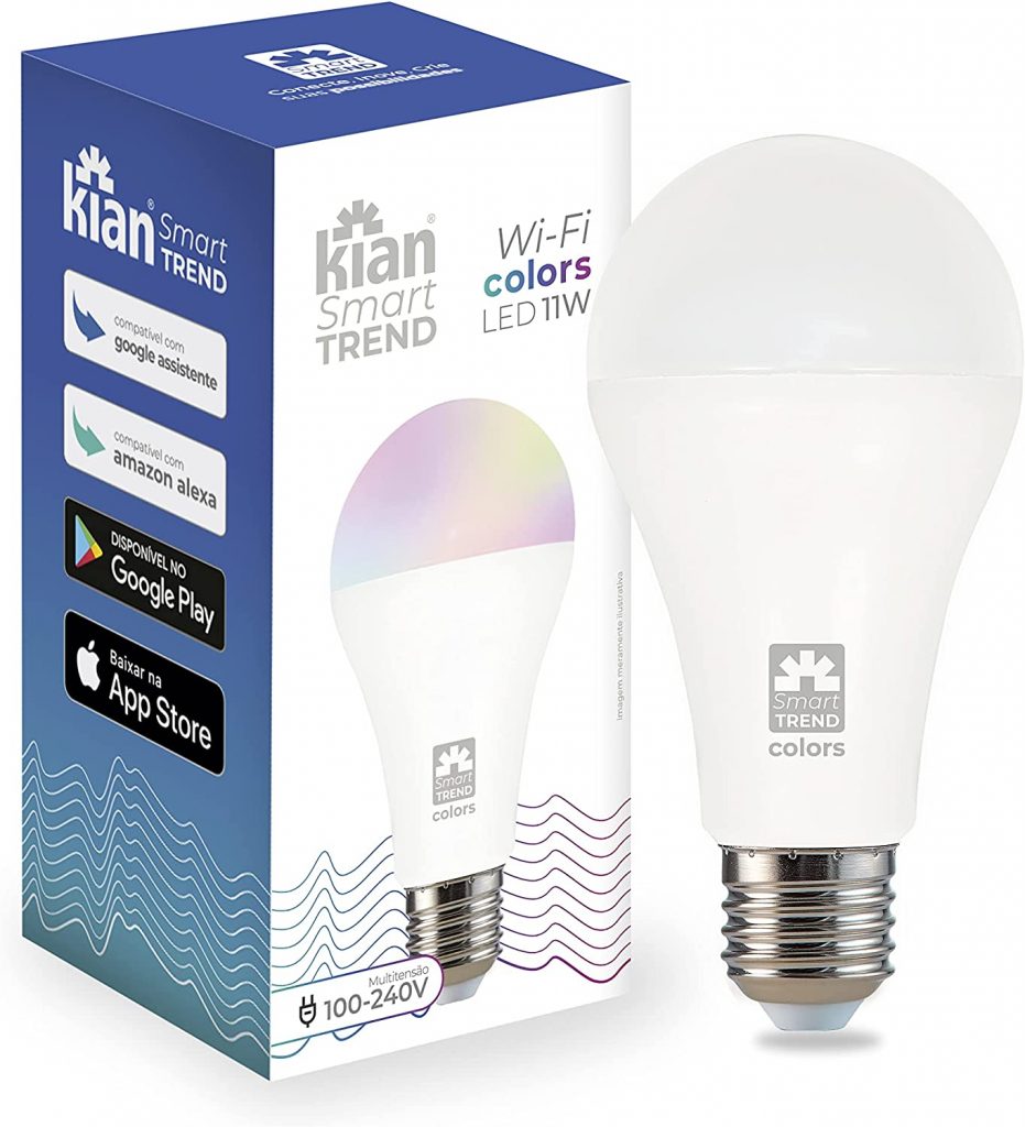 Lâmpada Led Bulbo Inteligente 11W RGB Bivolt Kian