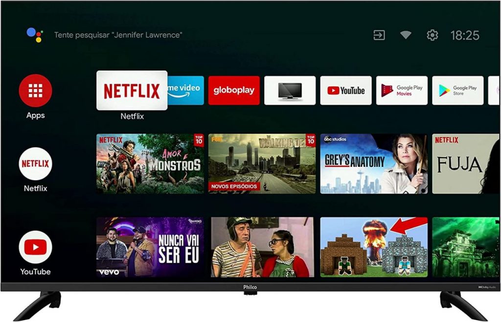 Smart TV LED 43″ FULL HD Philco PTV43D10AG11SKF – Android TV, Dolby Audio