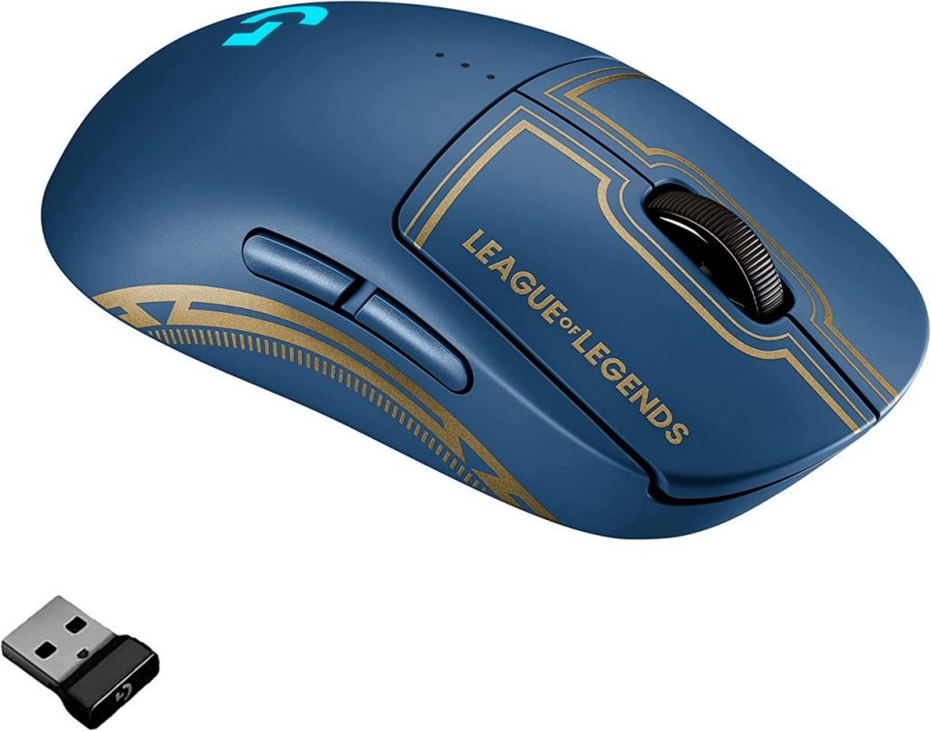 Mouse Gamer Sem Fio Logitech G PRO Wireless com Tecnologia LIGHTSPEED, RGB LIGHTSYNC, Design Ambidestro, 8 Botões Programáveis, Sensor HERO 25K – Edição Oficial League of Legends, PRO Wireles LOL