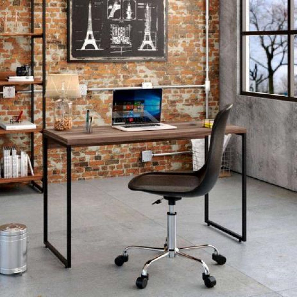 Mesa de Escritório Studio Nogal 120 cm – Compace