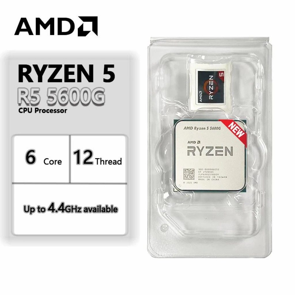 Processador AMD Ryzen 5 5600G, 3.9GHz (4.4GHz Max Turbo), AM4, Vídeo Integrado, 6 Núcleos