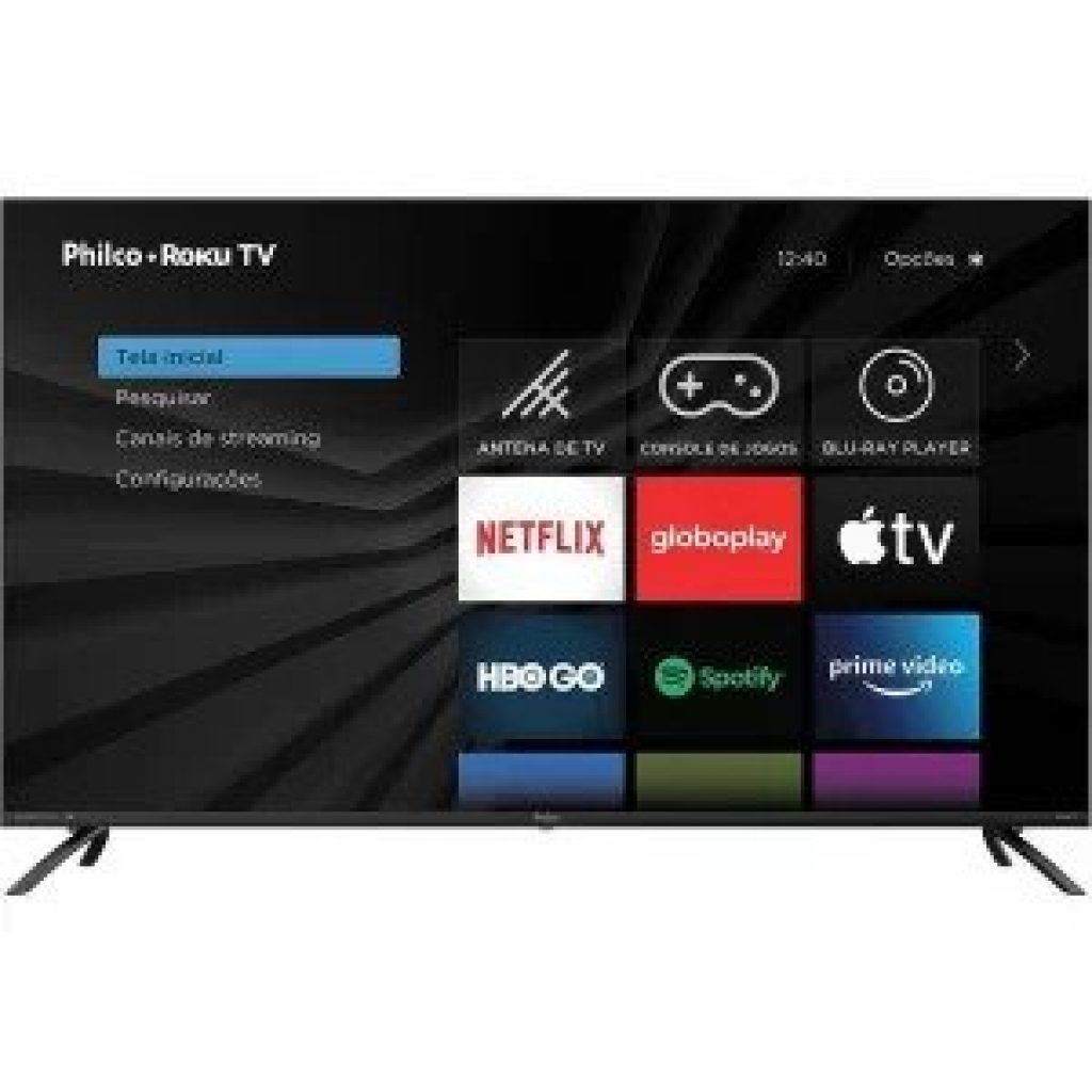 Smart Tv LED 50 Polegadas UHD 4K PTV50RCG70BL Roku Tv Processador Quad Core Dolby Audio HDR10 Philco