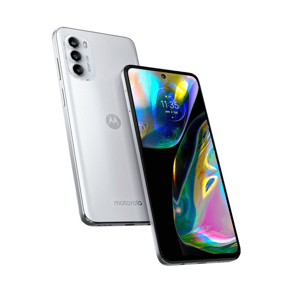 Smartphone Motorola Moto G82 5G Branco 128GB, 6GB RAM, Tela de 6.6”, Câmera Traseira Tripla, Android 12 e Processador Snapdragon 695
