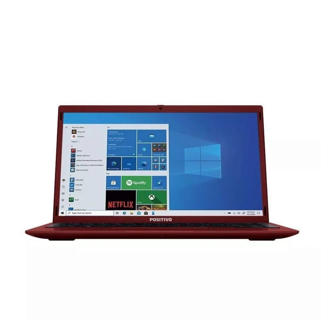 Notebook Positivo Motion Q4128C Intel Atom Quad Core 4GB 128GB W10 14,1” Vermelho + Office 365