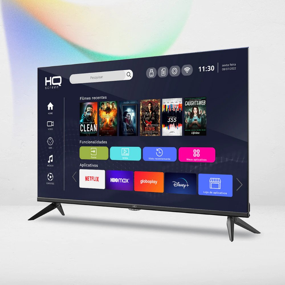 Smart Tv Hq Polegadas Full Hd Hdr Tela Sem Bordas Android