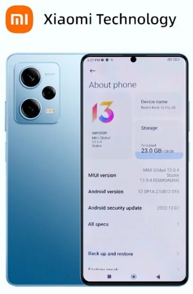 Xiaomi-Smartphone Redmi Note 12 Pro 5G