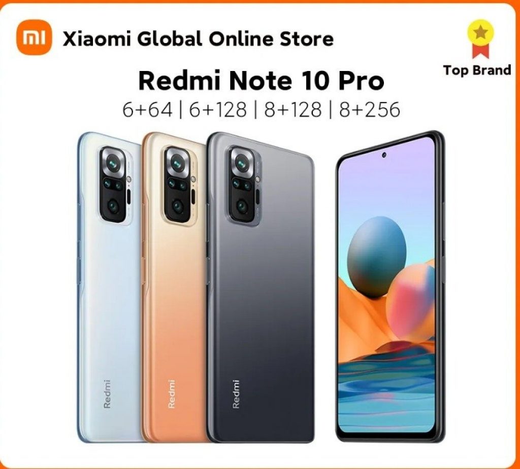Xiaomi-Teléfono inteligente Redmi Note 10 Pro versión global(R$ 1.042 )Code:mundoali120