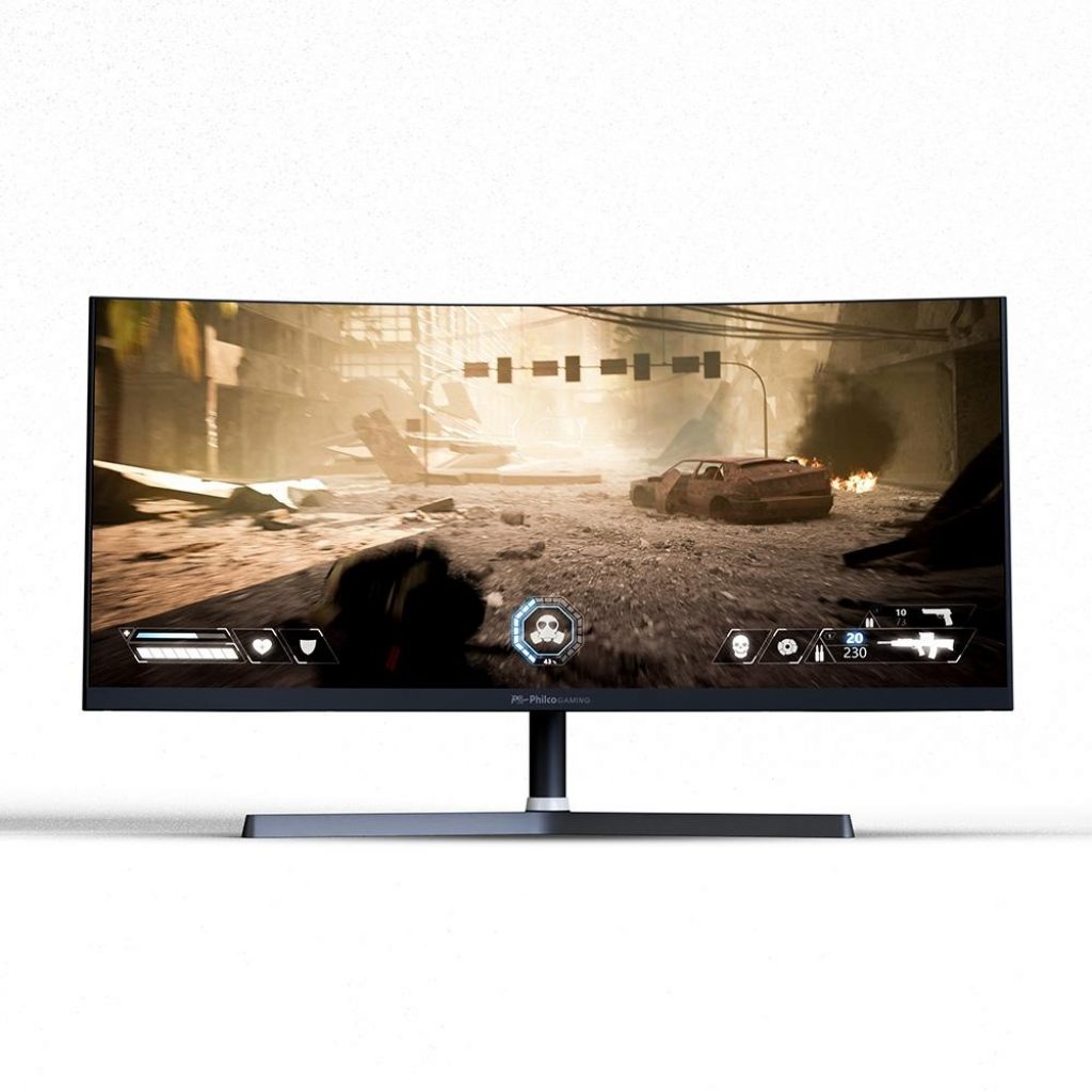 Monitor Gamer Curvo Philco 30 LED, Full HD Ultra Wide, 144Hz, 1ms, HDMI e DisplayPort, HDR 10, FreeSync, Ajuste de Ângulo – PMG30C900WFG