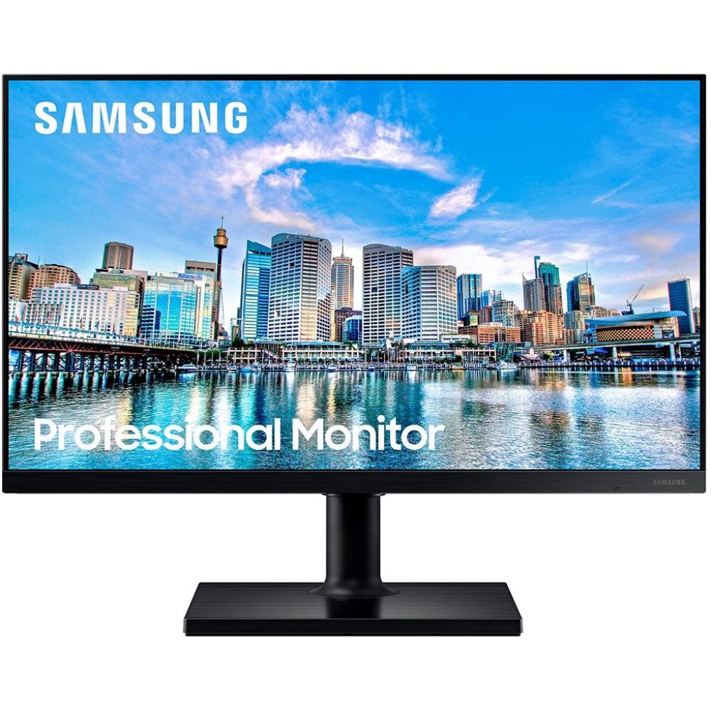 Monitor Samsung 24 Full HD, 75Hz, IPS,HDMI e DisplayPort, FreeSync, Ajuste de Angulo, VESA – LF24T450FQLMZD