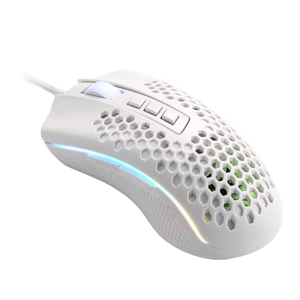 Mouse Gamer Redragon Storm Lunar White RGB, 12400DPI, 7 Botões, Branco – M808W-RGB