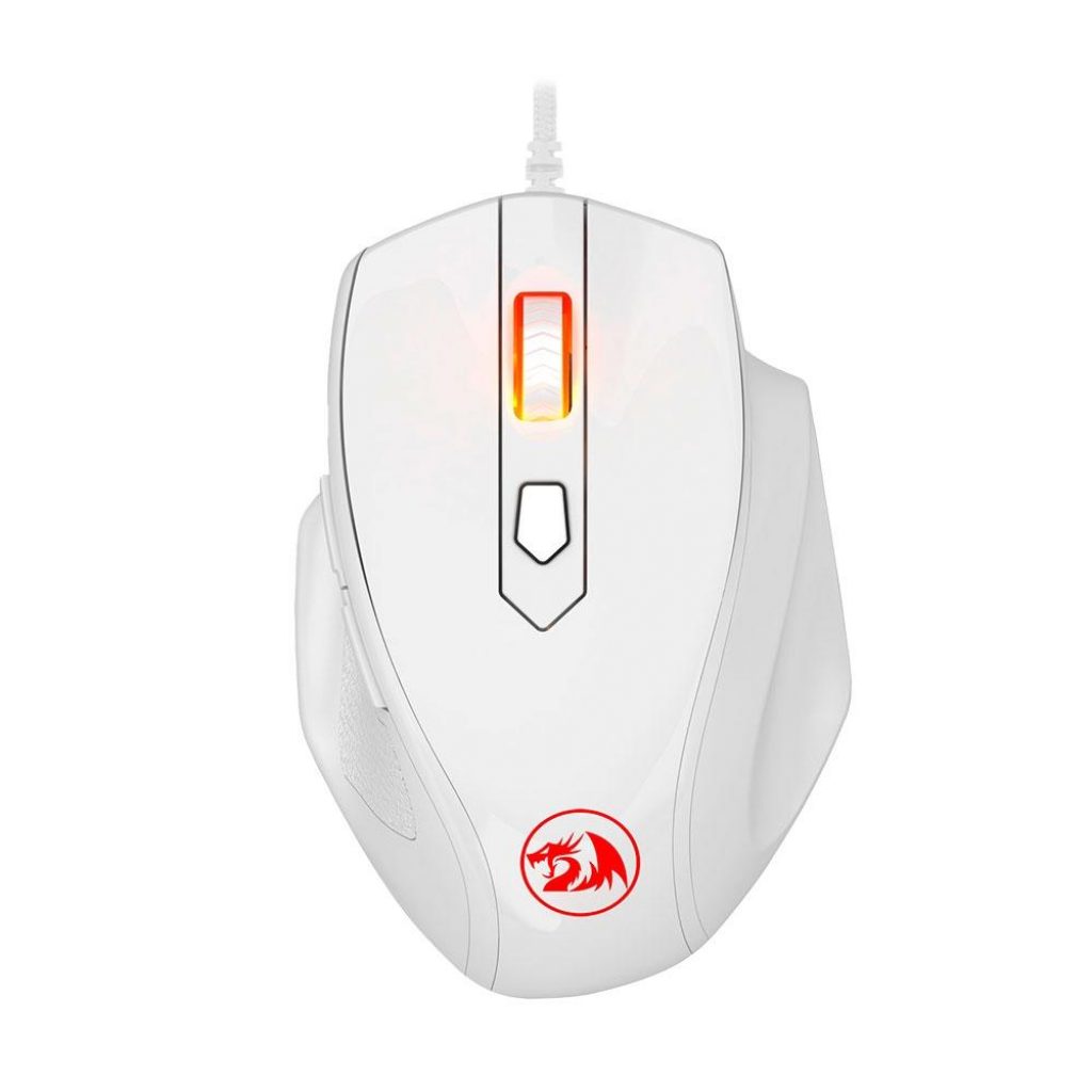 Mouse Gamer Redragon Stormage RGB, 10000 DPI, 7 Botões Programáveis, Branco – M718W-RGB
