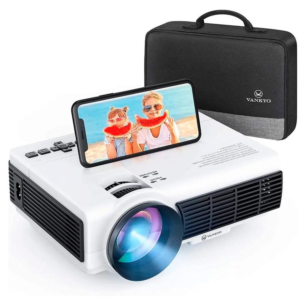 Projetor Portátil Vankyo Leisure 3W Pro LED, 60 ANSI Lumens, 1080p, Case, Wifi, Branco e Preto – Leisure3W Pro