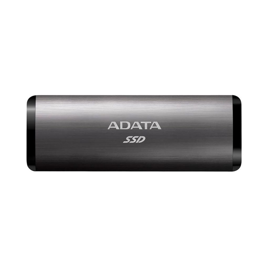 SSD Externo 256 GB Adata, USB 3.2 Gen 2 com Type C, Leitura: de AtÃ© 1000MB/s, Cinza – ASE760-256GU32G2-CTI
