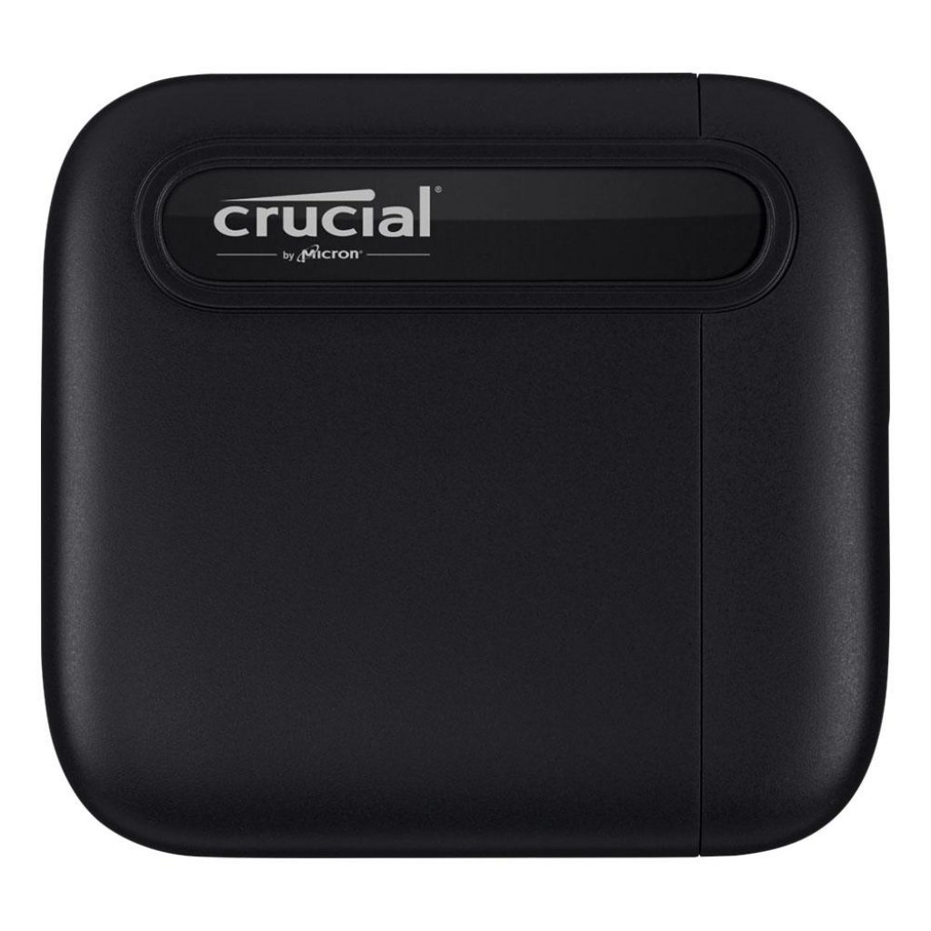 SSD Externo 500 GB Crucial X6, USB-C, Leitura: 540MB/s, Preto – CT500X6SSD9