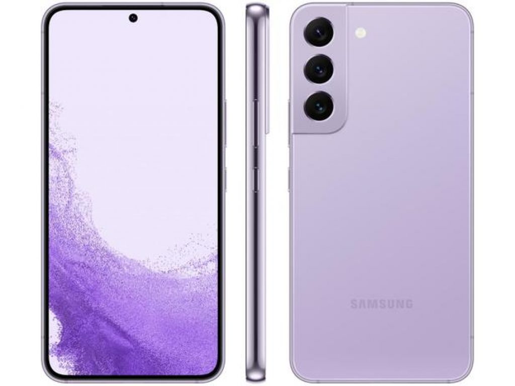 Smartphone Samsung Galaxy S22 128GB Violeta 5G – Octa-Core 8GB RAM 6,1” Cam. Tripla + Selfie 10MP