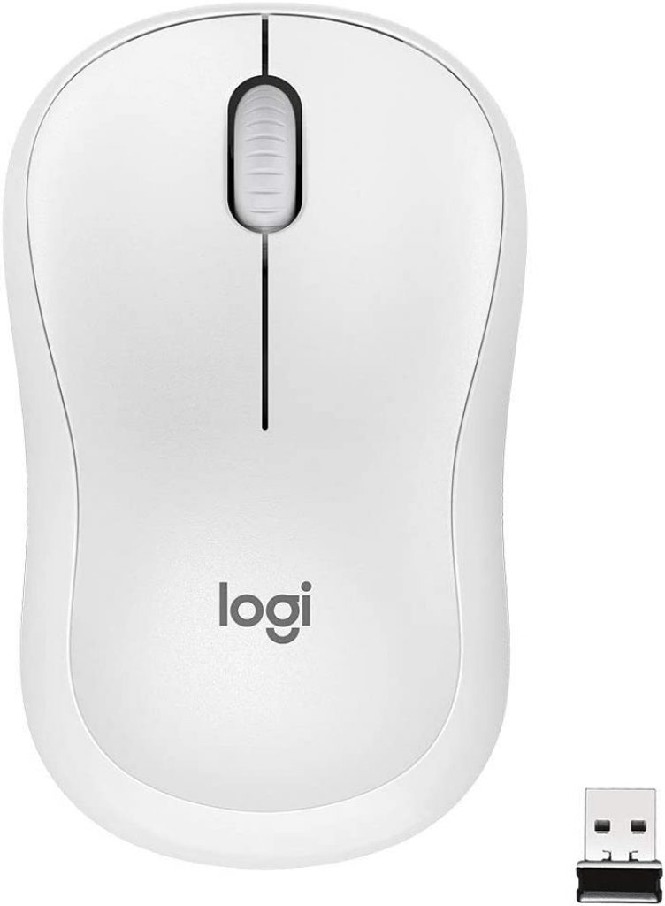 Mouse sem fio Logitech M220 Silent Branco – Conexão sem fio, com receptor USB, até 10 metros de alcance sem fio, Formato ambidestro confortável, Elimina o excesso de ruído