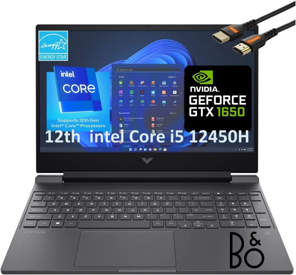 HP – Victus 15.6″ FHD 144Hz Gaming Laptop – Intel Core i5-12450H – NVIDIA GeForce GTX 1650 – HDMI 2.1 – Type-C – Mica Silver w/HDMI (8GB RAM | 512GB PCIe SSD)