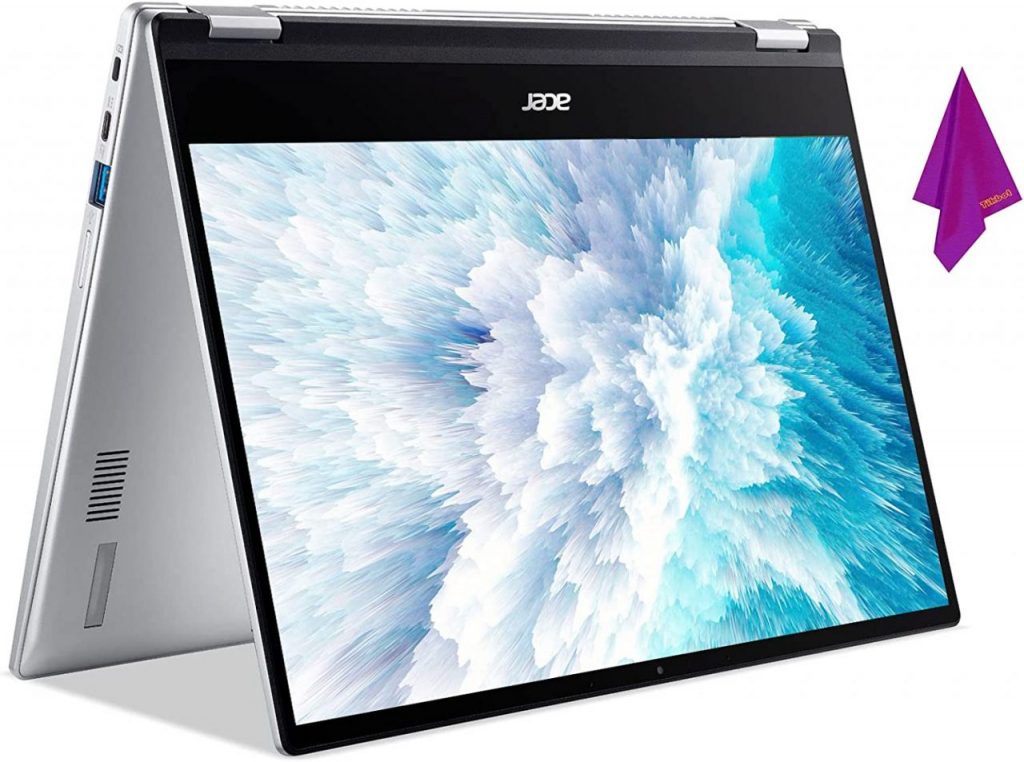 Acer Chromebook Laptop Touchscreen 2 em 1| 8 GB RAM 128 GB de armazenamento| Tela IPS FHD de 14 polegadas | Google Chrome OS| AMD Ryzen3 3250C| Teclado retroiluminado| USB tipo C| Wi-Fi sem fio|Pano